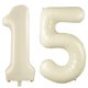 thumbnail image 1 of Globo LVMOQIQIU, 40 pulgadas, blanco, número 15, blanco crema, 2 unidades, 1 of 6