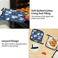 thumbnail image 4 of 5 Pcs Kitchen Set Heat Resistant Oven Mitts and Non-Slip Pot Holders with Adjustable Cooking Apron Polar Bears Wearing Sweaters, 4 of 6
