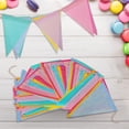 thumbnail image 7 of Tutuviw 60Pcs Pennant Banner Flags Garland Colorful Flags Triangle Flag Triangle Banner Pennant Flags on a String, Pastel Burlap Pennant Banner Garland Bunting Banner for Christmas Party Decorations, 7 of 7