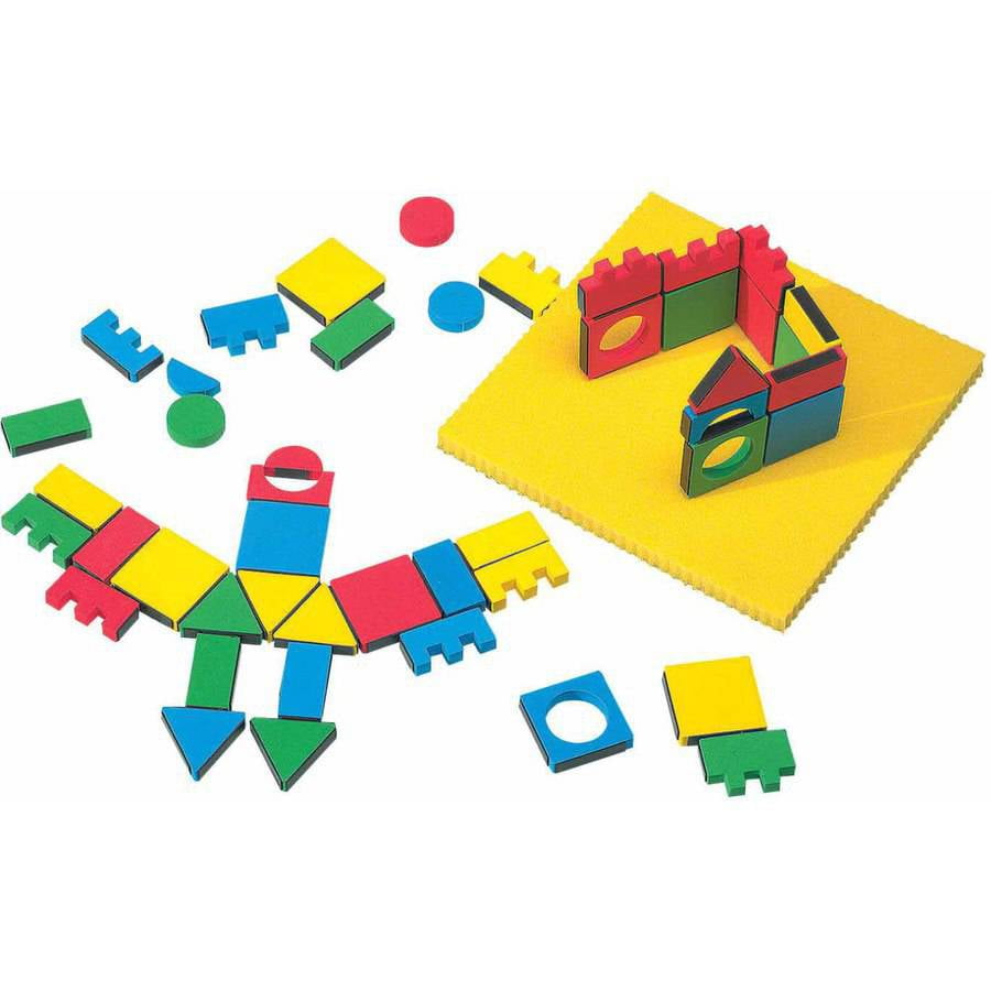 Magnetic Building Shapes and Board - 54 Pieces - Walmart.com - Walmart.com