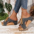 thumbnail image 6 of BRICH Women's Fashion on Slippers with Adjustable Ties Casual Flat Sole Breathable Beach Slides for Indoor Outdoor Black 9, 6 of 8