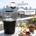 thumbnail image 3 of Stainless Steel Insulated Ice Bucket with Lid & Handle, Large Capacity Beverage Cooler for Beer, Wine & Ice, Double Wall Ice Bucket for Party, Patio, Outdoor Use, Black, 3 of 8