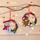 thumbnail image 2 of 4 piezas de adornos navideños corona de mimbre navideña decoración de ventana de corona de mimbre colgante de muñeco de nieve de Papá Noel 15cm, 2 of 5