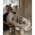 thumbnail image 2 of Albert Edelfelt 12x14 Black Ornate Wood Framed Double Matted Museum Art Print Titled: Jesus Washing the Feet of His Disciples (1898), 2 of 5