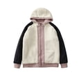 thumbnail image 4 of Collections Etc Women's Women's Comfy Sherpa Lined Fleece Hoodie Mauve Medium, 4 of 4