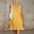 thumbnail image 5 of LIaqionyy Mini Dresses for Womens Cotton Linen Summer Scoop Neck Sleeveless Casual Loose Tunic Tank Sundress, 5 of 6
