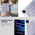 thumbnail image 3 of Dteck for iPad mini 5 Case, iPad mini 4 Case for Kids, Matte Glitter Sturdy Shockproof Hard Cover for Girls,Purple, 3 of 6