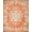 Burnt Orange, Pattern 6, variant on ODIKA Shaped Solid Vintage Round Distressed Motif Circle Border Boho for Home Office, Gaming Room, Under Desk, Non-Slip Chair-Friendly
