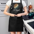 thumbnail image 2 of Stylish Black Bib Apron 2 Pack with Adjustable Straps & 2 Pockets Featuring Earthy Swirl Pattern Egg Design - Perfect for Cooking & Chef Use for Men & Women, 2 of 6