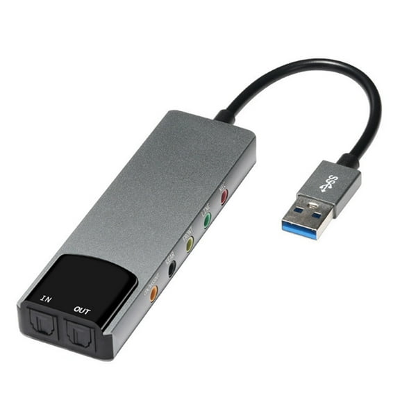 USB Sound Card 5.1 Channel External Audio Card SPDIF Optical for PC Computer TAPDRA Spare Part