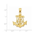 thumbnail image 3 of 14k Yellow Gold Mariners Cross Pendant Charm, 3 of 4