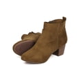 thumbnail image 4 of Breckelles GK54 Women Faux Suede Round Toe Chunky Heel Ankle Bootie, 4 of 5