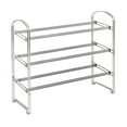 thumbnail image 5 of Seville Classics Expandable and Adjustable Shoe Rack Organizer, for Bedroom, Closet, Entryway, Hallway, Chrome Plated, 3-Tier, 5 of 9