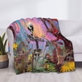 thumbnail image 3 of Yiaed Sky Sunflower Skull Print Blanket Throw Blanket Soft Cozy Flannel Blanket for Home Bed Sofa Couch Chair-50"x40", 3 of 6