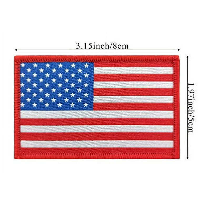 2 Pack US Flag Patch Red White Blue USA Military Tactical Uniform