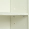 thumbnail image 5 of Storage Cabinet with Doors, Farmhouse Wardrobe Closet Storage with 6 Doors, 1 Open Shelves, and Drawer for Bedroom Living Room Kitchen Entryway, White, LJ3880, 5 of 10