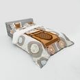 thumbnail image 3 of Ambesonne Vintage Bedding Set 3 Pcs, Long Players Pickup, Twin, Pale Coffee Brown, 3 of 3