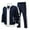 Dark Blue, variant on Track Suits for Men Set Casual Zip Up Sweatshirts and Pants with Pockets Elastic Waist Fall Winter Athletic Sets, 3XL