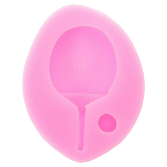 Molde de silicona con forma de raqueta y pelota de tenis de mesa para decorar tartas con fondant Molde de silicona para dulces, chocolate, dulces, helados y jabón