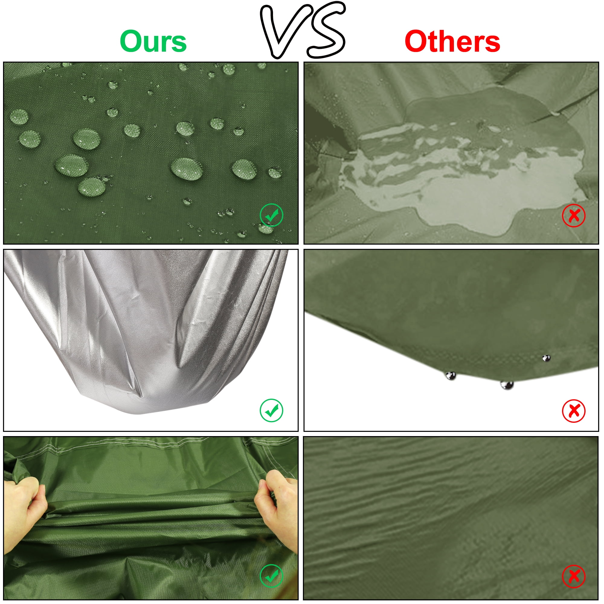Unique Bargains Waterproof Dustproof Outdoor Golf Cart Protective Sun Rain Cover Green L