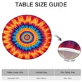 thumbnail image 6 of Colorful Tie Dye Concentric Circles Round Fitted Tablecloth with Elastic Edge,Dining Table Cover Waterproof,Outdoor Round Tablecloth for Camping,Dining,Indoor and Outdoor, 6 of 7