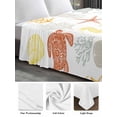 thumbnail image 6 of Orange Yellow Coastal Full Size Flat Sheet, Wrinkleproof & Fadeproof Cooling Flat Bed Sheet Only, Nautical Summer Beach Coral Sea Turtle Breathable Soft Bedding Top Sheets 81 x 96 Inches, 6 of 8
