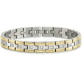 thumbnail image 4 of Chisel Stainless Steel Polished Yellow IP-plated with CZ Link Bracelet - 8.5", 4 of 8