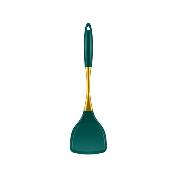 Espátula/cuchara de silicona antiadherente y resistente al calor para cocinar y hornear. Apta para lavavajillas y con orificio para colgar.