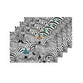 thumbnail image 4 of MKHERT Two Funny Zebra in Sunglasses Animal Art Placemats Table Mats for Dining Room Kitchen Table Decoration 12x18 inch,Set of 4, 4 of 4