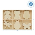 thumbnail image 2 of Natural Wood Sorting Trays with Wood Animal Cutouts, Pack of 2, for DIY Crafting and Practical Life Activity, by Woodpeckers, 2 of 6