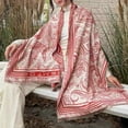 thumbnail image 3 of Women's Printed Shawl Wrap Soft Warm Poncho Cape Coat Open Front Blanket Shawls Oversized, 3 of 5