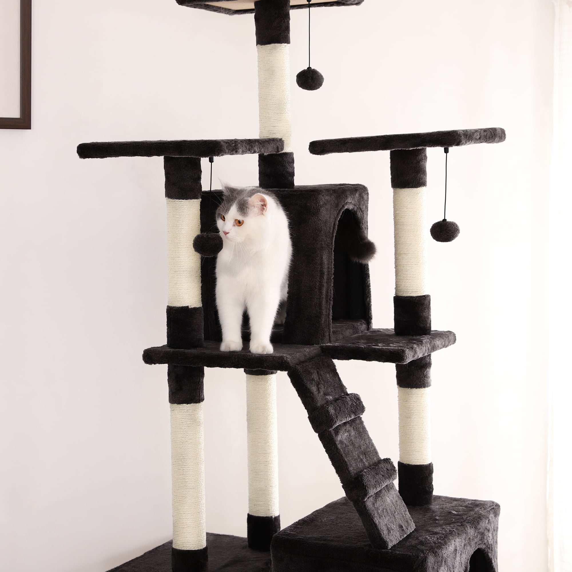 Cat Craft New York Penthouse Cat Playset Charcoal 69 Inches Walmart Com Walmart Com