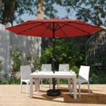 thumbnail image 3 of LeisureMod 9 ft. Outdoor Tilt Market Umbrella with Powder-Coated Steel Frame and Fillable Base for Modern Home, Patio, Backyard Sierra Collection in Red, 3 of 11