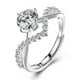 thumbnail image 5 of Anillo de pareja de enamorados con corona de cuatro garras y simulación de moissanita, anillo de apertura de corona de 1 quilate para hombre y mujer, 5 of 5