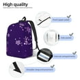 thumbnail image 3 of Easygdp Crystal Purple Snowflake Mochila de Lona Resistente para Laptop, Compatible con Laptops de 15 a 17 pulgadas, Ideal para Escuela, Trabajo y Viajes-Medium, 3 of 5