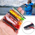 thumbnail image 3 of Soft Lure Two Tone Split Soft Fish Bait Freshwater Fishing Set Soft Bait Lot F7 T2C5, 3 of 8