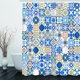 thumbnail image 4 of Cortina de Decorativa, Decoración ma de Celebración , Juego de Decoración de Baño Ganchos, 71 `` X Cuadrícu azul Macarena Cortina de baño impermeable, 4 of 8