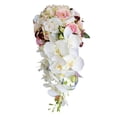 thumbnail image 1 of Ramo de Flores de Imitación para Accesorio de Mano Nupcial 4 Rosa claro Macarena Ramo Cascada, 1 of 8