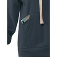 thumbnail image 4 of A2Y Women's Relax Fit Kangaroo Phone Pockets Hoodie Sweatshirts Midnight Navy M, 4 of 5