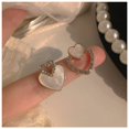 thumbnail image 1 of Pendientes de perlas de estilo coreano con aguja de plata s925 para mujer, aretes sencillos y elegantes que combinan con todo, joyería para las orejas con el mismo estilo, 1 of 6