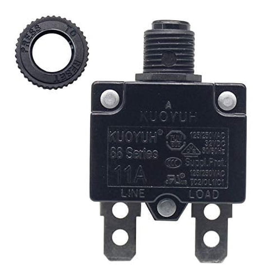 KUOYUH Circuit Breaker 88 series 125/250VAC 50/60Hz (3-17A) (1pc) (11 Amp)