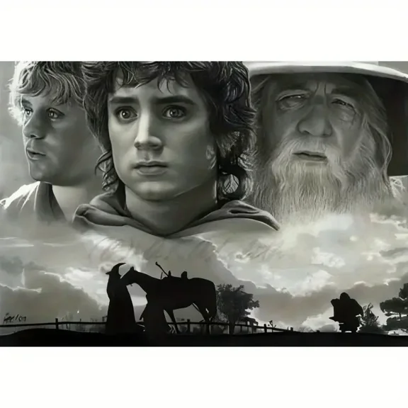 Full Round Drills The Lord of The Rings Diamond Painting Kit DIY Cross Stitch Rhinestone Mosaic Home Decoration Gift