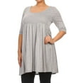 thumbnail image 3 of Women's Plus Size Trendy Style Baby Doll Solid Dress, 3 of 5