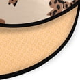 thumbnail image 3 of 36.2 Inch Round Floor Mat Cute Brown Bow Carpet Decor Rug for Living Room Bedroom, 3 of 6