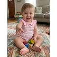 thumbnail image 5 of BemeyourBBs Newborn Baby Girls Summer Clothes Striped Bubble Romper Outfit Puff Sleeveless Peter Pan Doll Collar Bodysuit Jumpsuit Playsuit, 5 of 9