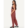 thumbnail image 2 of Women Casual Summer Overalls Sleeveless Spaghetti Strap Romper Jumpsuits Trendy Beach Vacation Outfits Brick Red L, 2 of 6