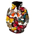 thumbnail image 1 of Sudadera con capucha y cremallera con estampado de mariposas de dibujos animados para primavera y otoño para hombre y mujer, sudadera de gran tamaño con estampado 3D, sudadera con capucha moderna que, 1 of 6
