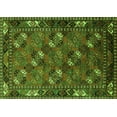 thumbnail image 1 of Ahgly Company Indoor Rectangle Oriental Green Industrial Area Rugs, 2' x 4', 1 of 4