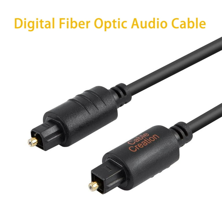 Cmple - TOSLink Cable óptico de audio digital SPDIF compatible con Dolby  Digital DTS Surround Sound Bar Cord - 100 pies