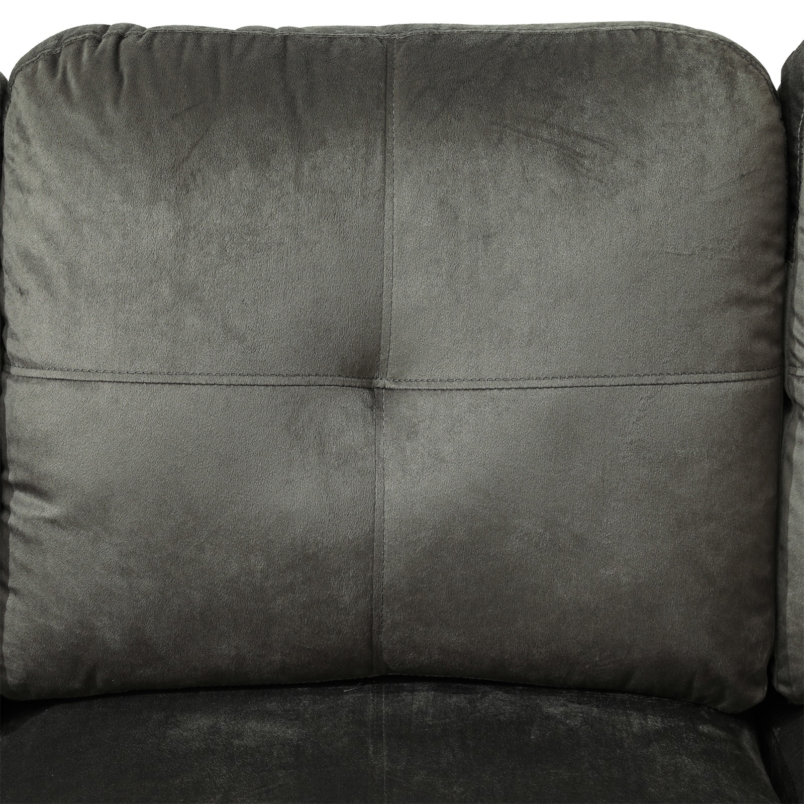 Hommoo Flannel & PVC L-Shaped Sectional Couch and Sofa Set, Modern Living Room Furniture Set, Left Side, Taupe